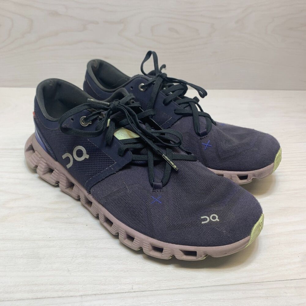 On‎ Cloud X 3 Sneakers Womens Size W10.5 Midnight Heron Low Top Running Shoes
